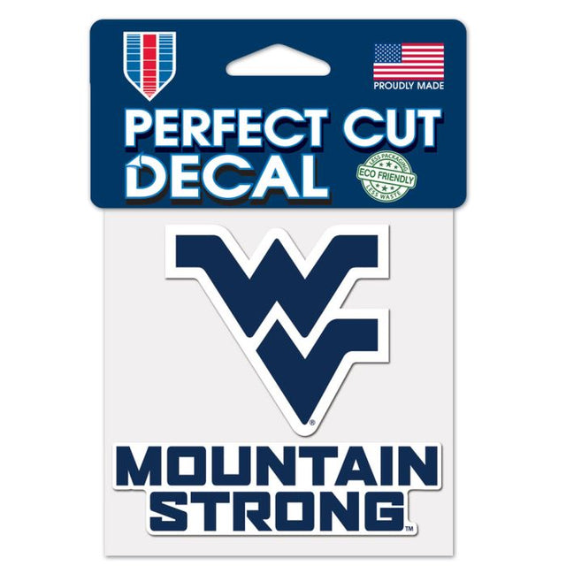West Virginia Mountaineers SLOGAN Perfect Cut Color Decal 4" x 4"