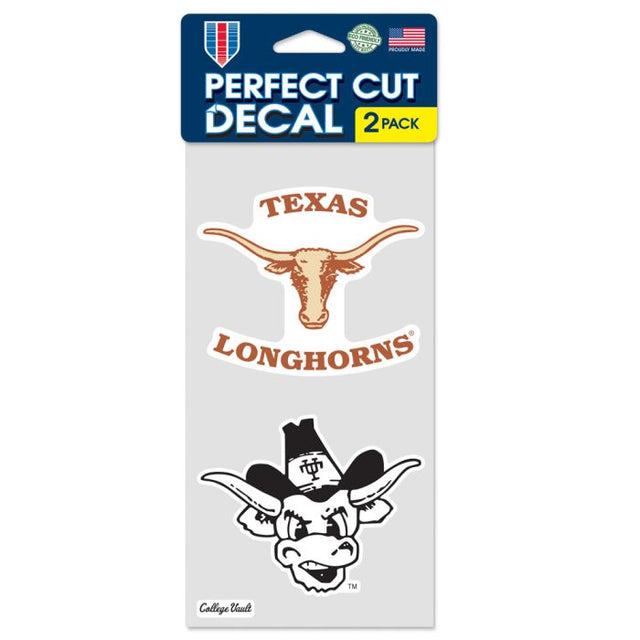 Texas Longhorns /College Vault Perfect Cut Decal Set of two 4"x4"