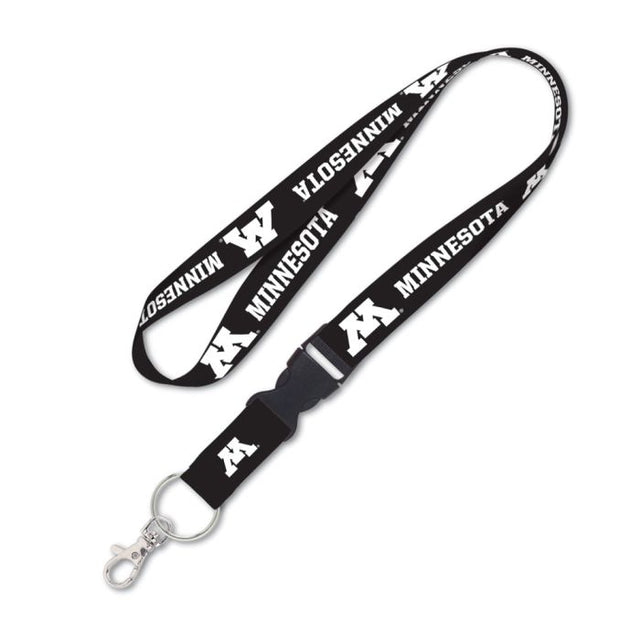 Minnesota Golden Gophers BLACK Lanyard w/detachable buckle 1"
