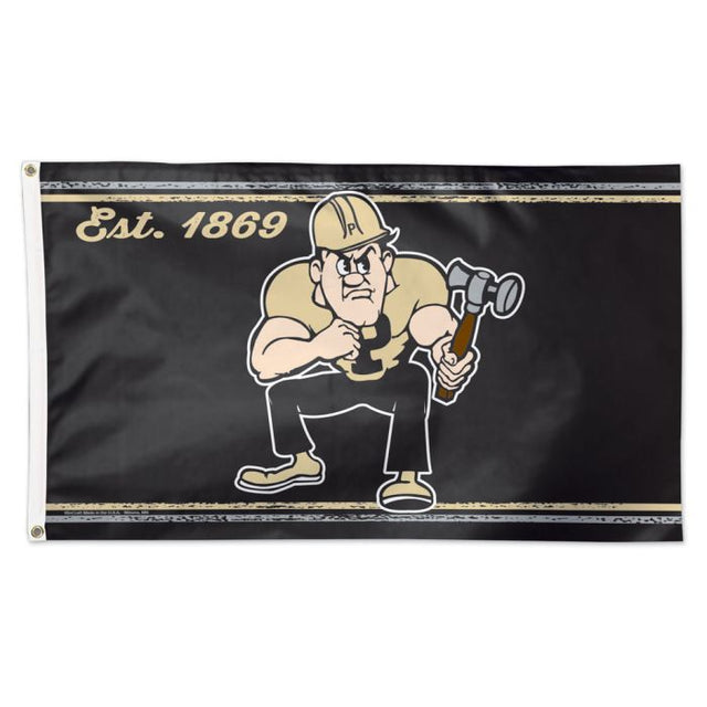 Bandera de lujo de los Purdue Boilermakers / Mascot - 3' X 5'
