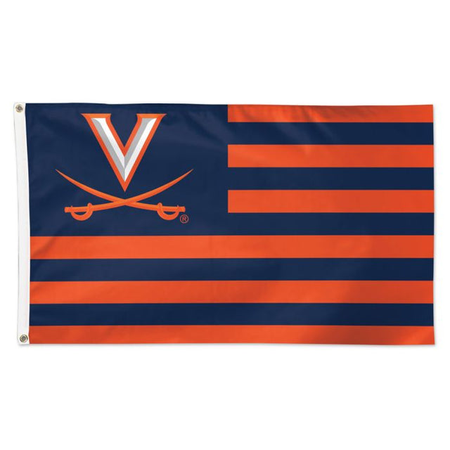 Virginia Cavaliers / Stars and Stripes STRIPES Flag - Deluxe 3' X 5'