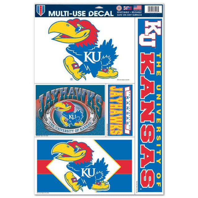 Kansas Jayhawks Multi Use Decal 11" x 17"