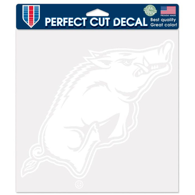 Calcomanías de corte perfecto de Arkansas Razorbacks de 8" x 8"