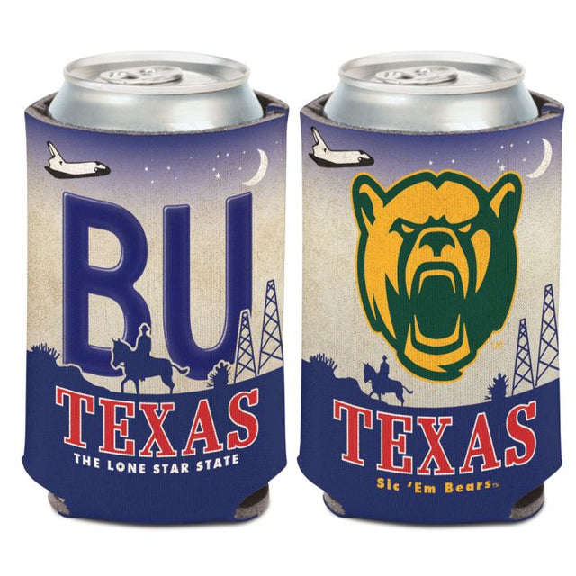 Enfriador de lata con placa estatal de Baylor Bears, 12 oz.
