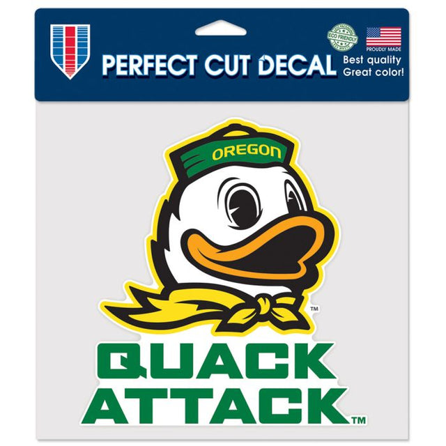 Calcomanía de color de corte perfecto de Oregon Ducks de 8" x 8"