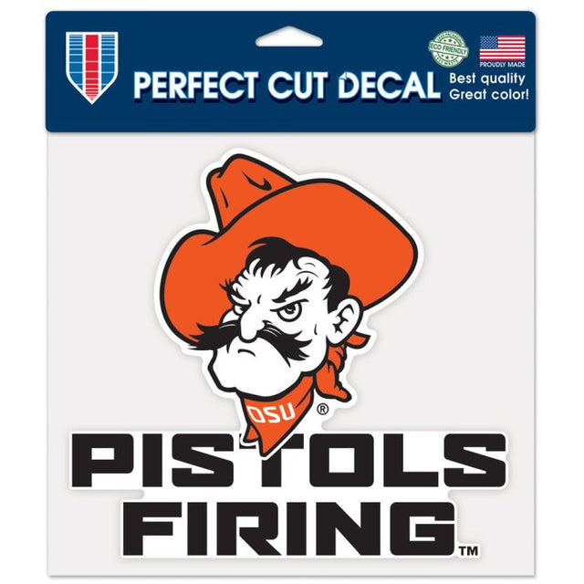Oklahoma State Cowboys SLOGAN Perfect Cut Color Decal 8" x 8"