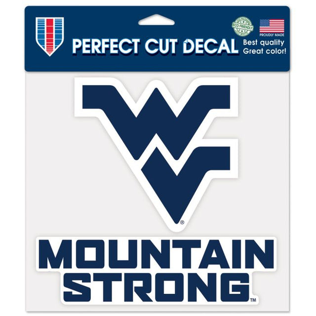 West Virginia Mountaineers SLOGAN Perfect Cut Color Decal 8" x 8"