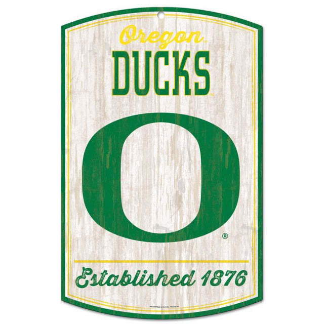 Letrero de madera de los Oregon Ducks, 11" x 17", 1/4" de grosor