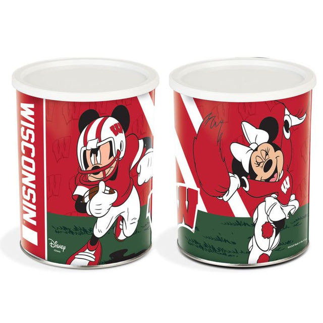 Wisconsin Badgers / Disney MICKEY MOUSE FOOTBALL Gift Tin 1 Gallon