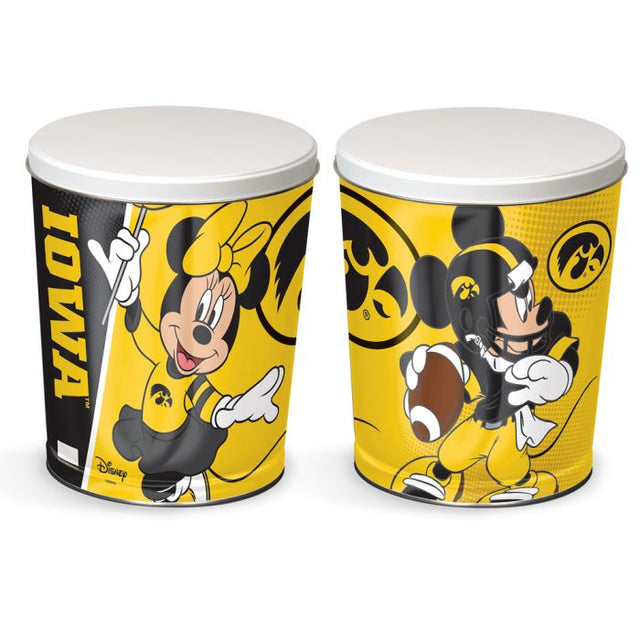 Iowa Hawkeyes / Disney MICKEY MOUSE FOOTBALL Gift Tin tapered 3 gallon