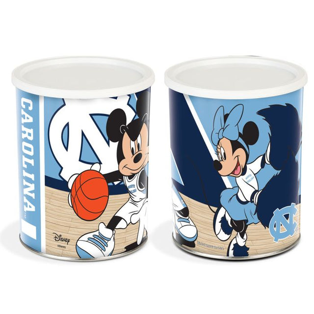 North Carolina Tar Heels / Disney MICKEY MINNIE MOUSE FOOTBALL Gift Tin 1 Gallon