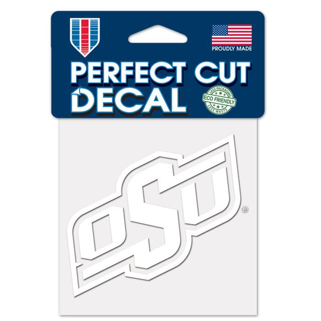 Oklahoma State Cowboys Perfect Cut White Decal 4" x 4"
