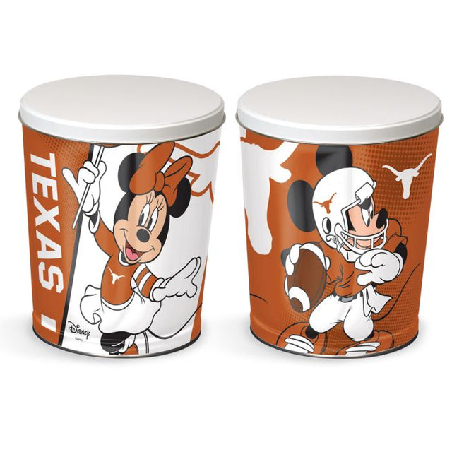 Texas Longhorns / Disney MICKEY MINNIE MOUSE FOOTBALL Gift Tin tapered 3 gallon
