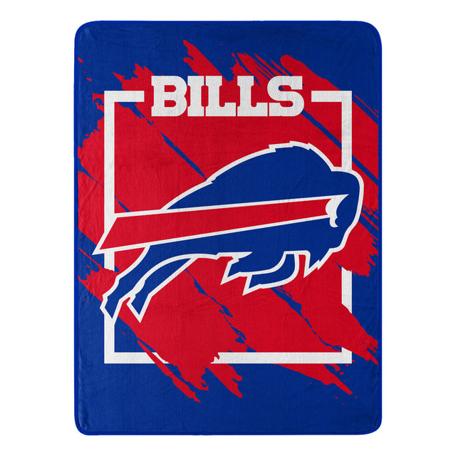 Manta Buffalo Bills 46x60 Micro Raschel Diseño dimensional Enrollado