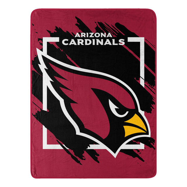 Manta de los Arizona Cardinals de 46 x 60, diseño dimensional Micro Raschel, enrollada