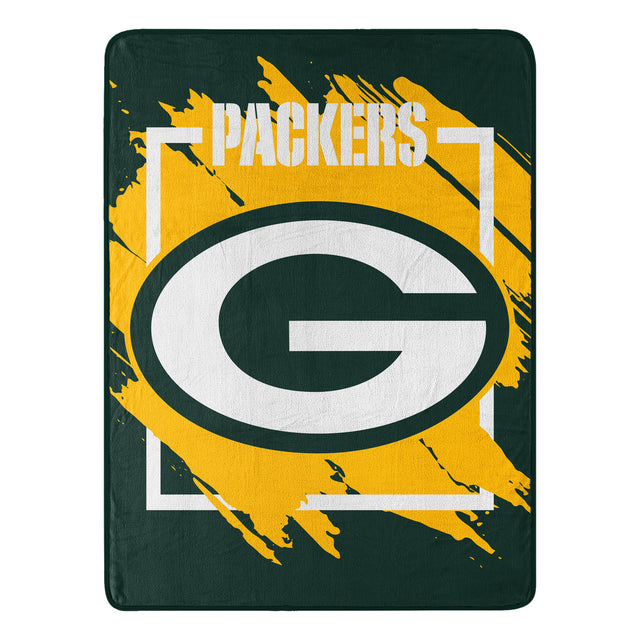 Manta de los Green Bay Packers, diseño micro Raschel, 46 x 60, enrollada, dimensional
