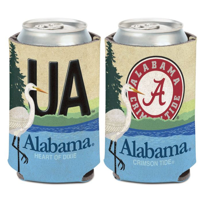 Enfriador de lata con placa de matrícula Alabama Crimson Tide de 12 oz.