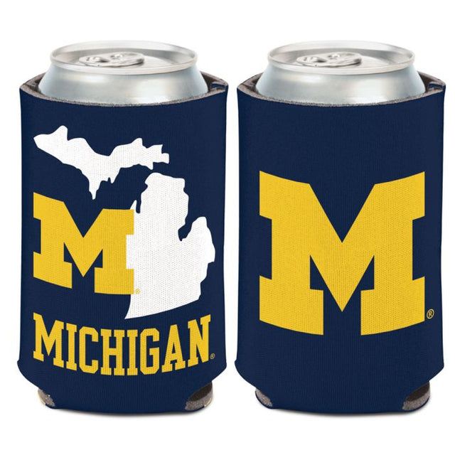 Michigan Wolverines STATE SHAPE Can Cooler 12 oz.