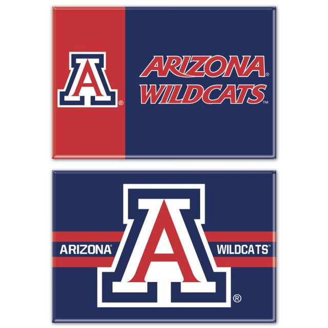 Imán rectangular de Arizona Wildcats, paquete de 2, 2 x 3 pulgadas