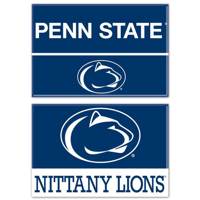 Imán rectangular de los Penn State Nittany Lions, paquete de 2, 2 x 3 pulgadas