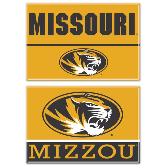 Missouri Tigers Rectangle Magnet, 2pack 2" x 3"