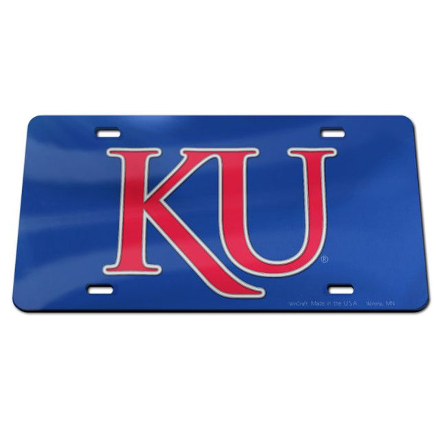 Kansas Jayhawks Specialty Acrylic License Plate