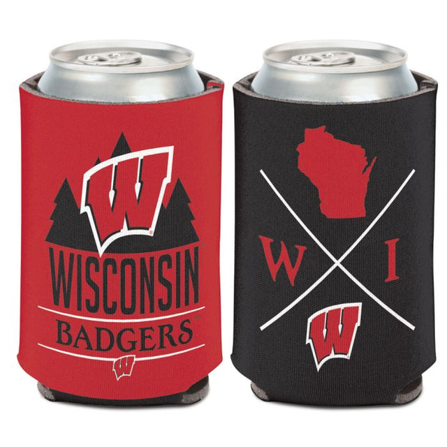 Enfriador de latas Wisconsin Badgers de 12 oz.