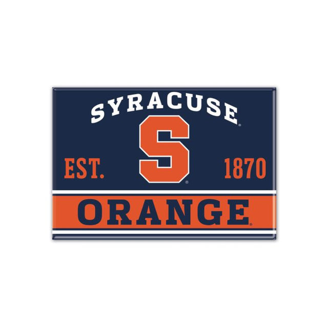Imán metálico naranja de Syracuse de 2,5" x 3,5"