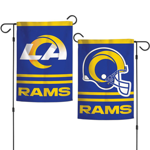Bandera de los Rams de Los Ángeles de 12 x 18 pulgadas, estilo jardín, de 2 lados