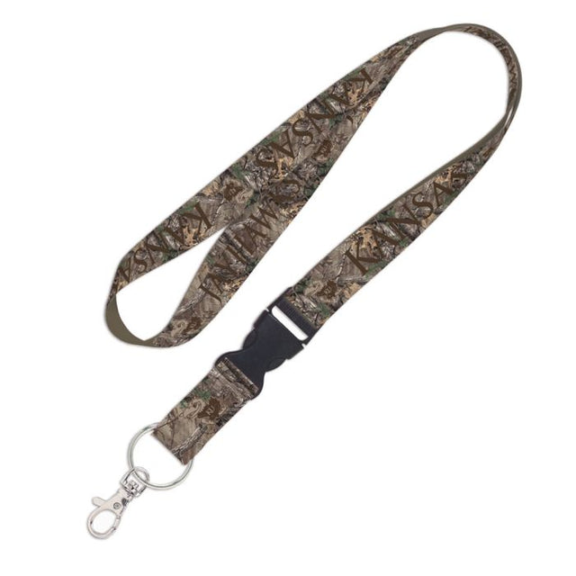 Kansas Jayhawks / Camo Lanyard w/detachable buckle 1"