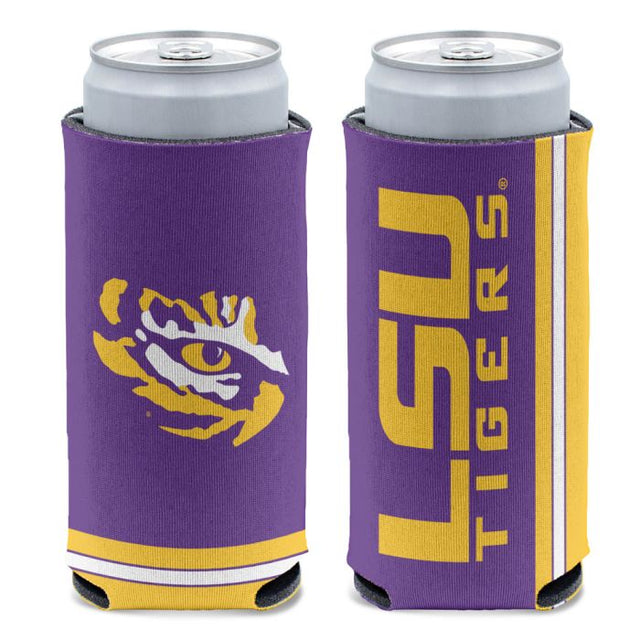 LSU Tigers 12 oz Slim Can Cooler
