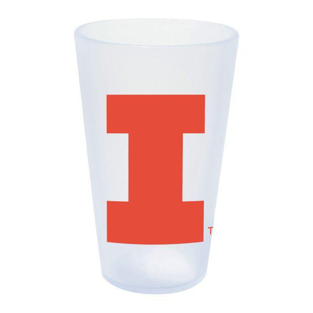 Vaso de pinta de silicona ICICLE de 16 oz de Illinois Fighting Illini