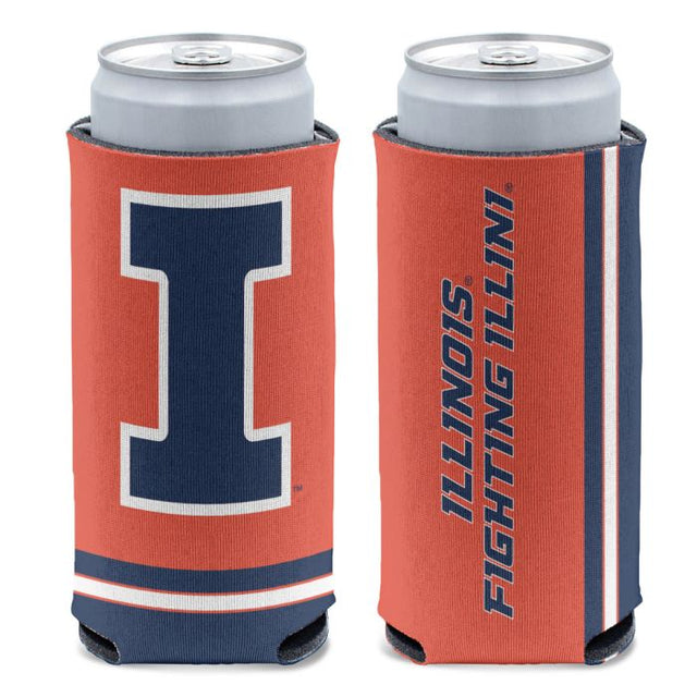 Enfriador de latas delgado de 12 oz de Illinois Fighting Illini