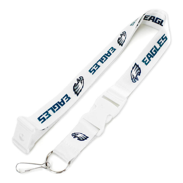 Philadelphia Eagles (WHITE W/Wht Buckle) Team Lanyard -LN-095-24-WH
