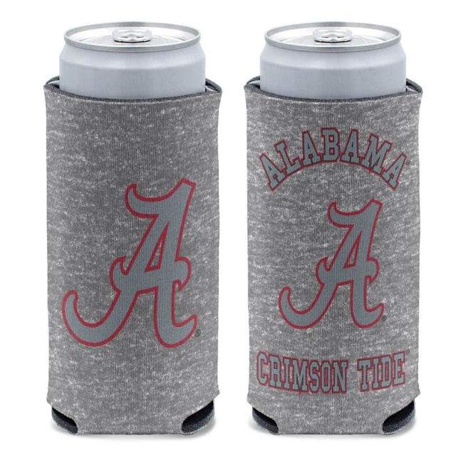 Enfriador de latas delgado de 12 oz HEATHERED de Alabama Crimson Tide