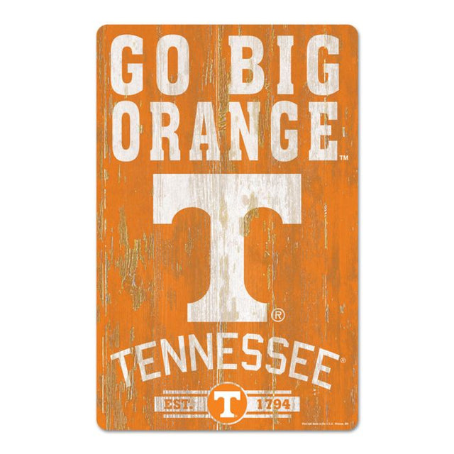 Tennessee Volunteers SLOGAN Wood Sign 11" x 17" 1/4" thick