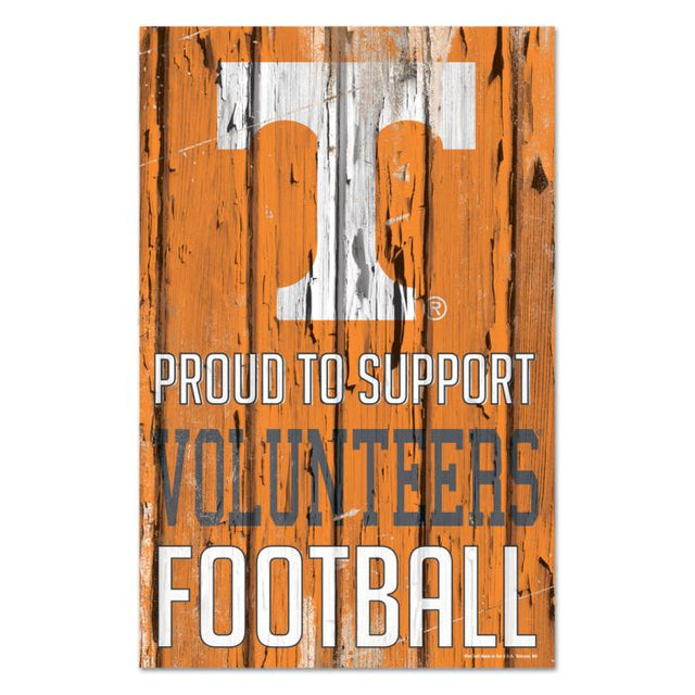 Tennessee Volunteers PROUD Wood Sign 11" x 17" 1/4" thick