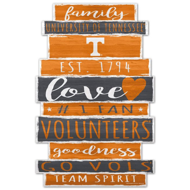Tennessee Volunteers PLANK WOOD SIGN Wood Sign 11" x 17" 1/4" thick