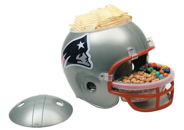 Casco de los New England Patriots con forma de bocadillo