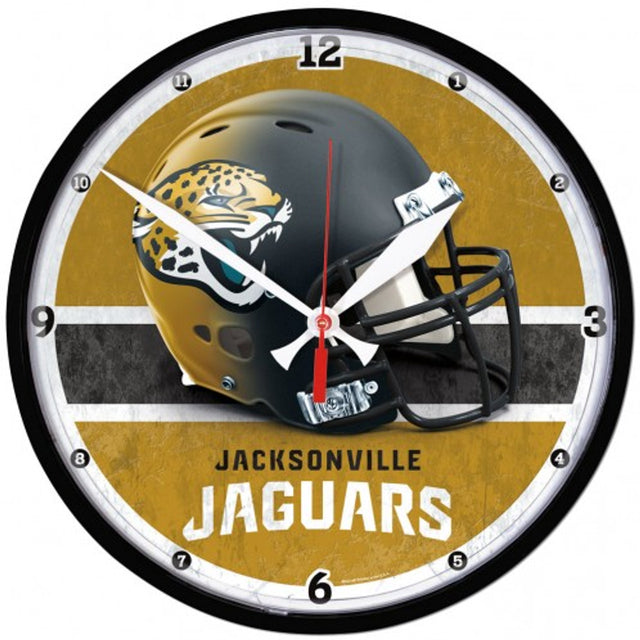 Reloj redondo de pared cromado de los Jacksonville Jaguars