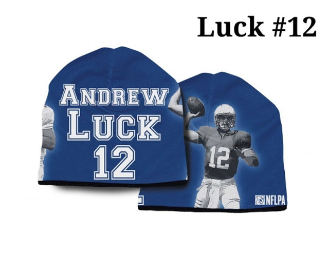 Gorro de peso pesado de los Indianapolis Colts de Andrew Luck Design CO