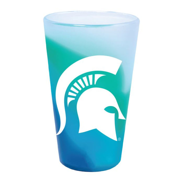 Vaso de pinta de silicona de 16 oz de los Spartans de Michigan State