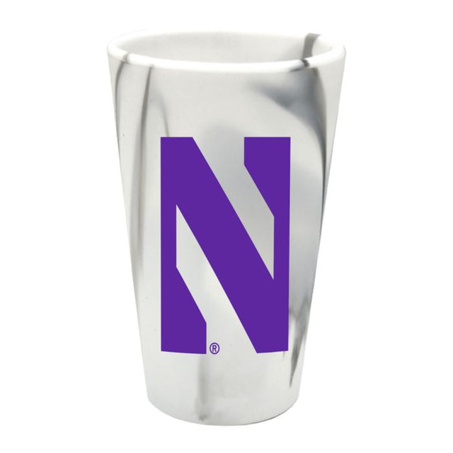 Vaso de pinta de silicona de 16 oz de Northwestern Wildcats
