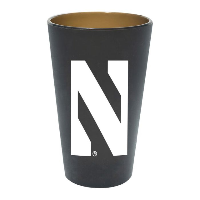 Vaso de pinta de silicona de 16 oz de Northwestern Wildcats