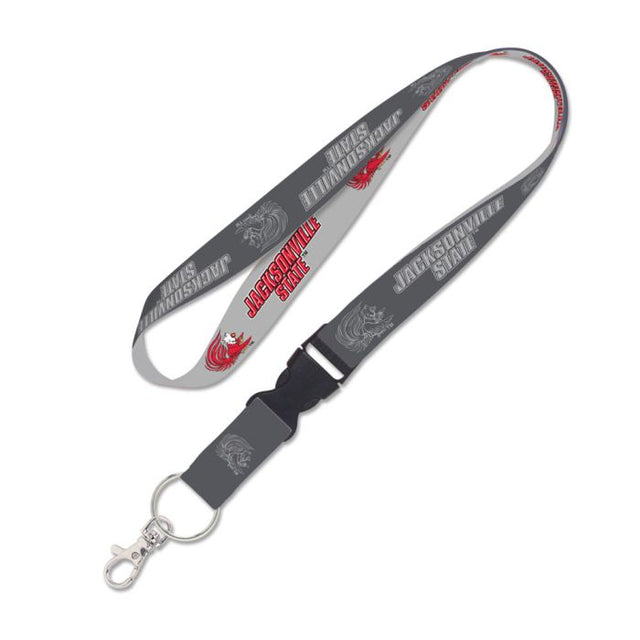 Cordón de Jacksonville State Gamecocks CHARCOAL con hebilla desmontable de 1"