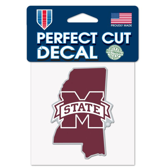 Mississippi State Bulldogs Perfect Cut Color Decal 4" x 4"