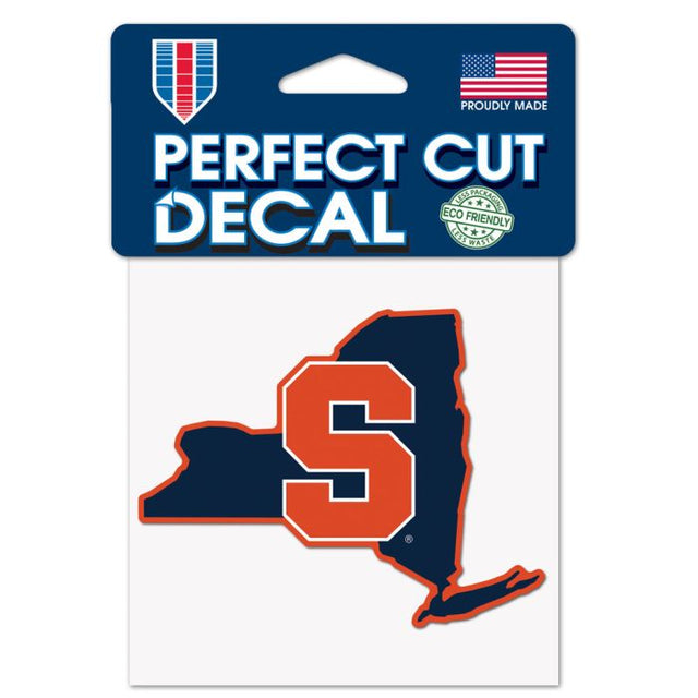 Syracuse Orange STATE SHAPE Perfect Cut Color Decal 4" x 4"