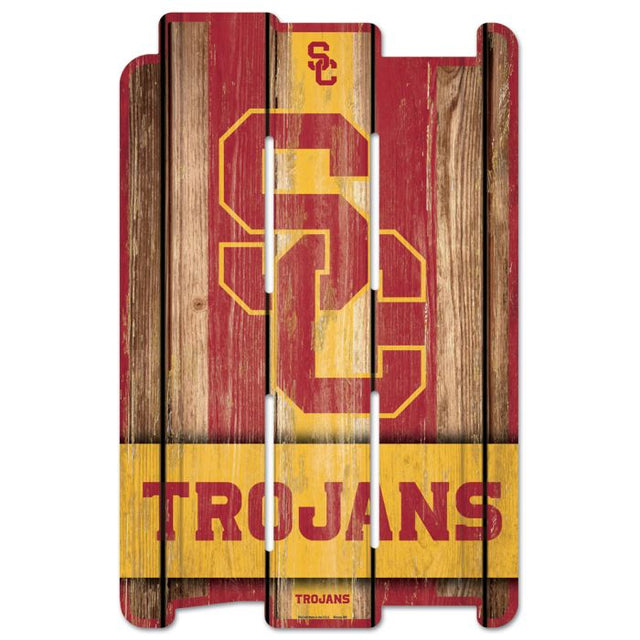USC Trojans Wood Fence Sign