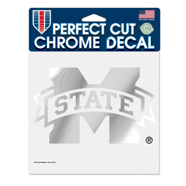 Mississippi State Bulldogs Chrome Perfect Cut Decal 6" x 6"