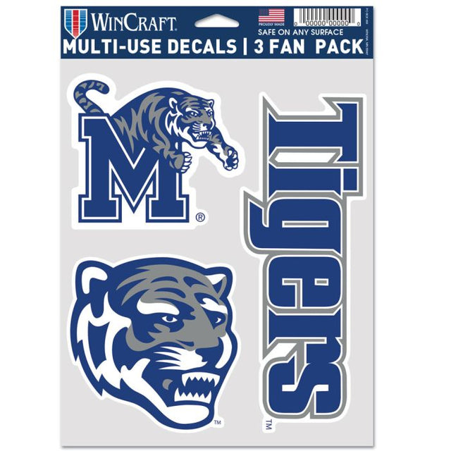 Memphis Tigers Multi Use 3 fan pack